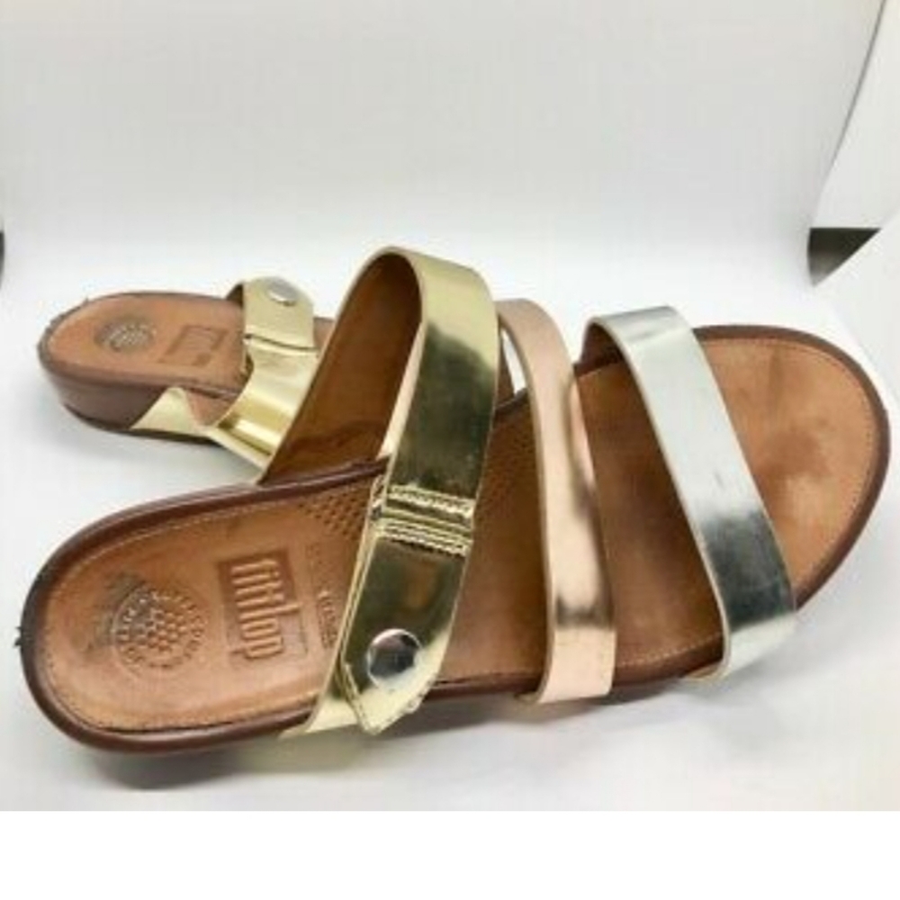 Fitflop metallic sandals size 7